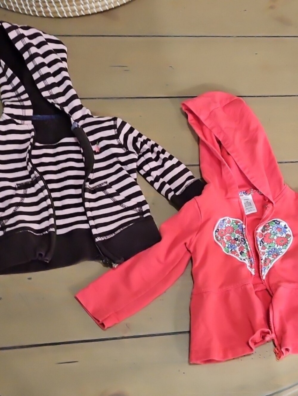 Joe & Carters- Girls Zip Up Hoodies